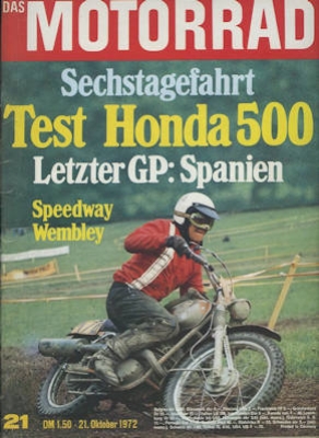 Das Motorrad 1972 Heft 21