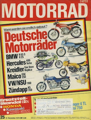 Das Motorrad 1979 Heft 25