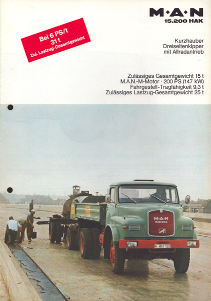 MAN 15.200 HAK Prospekt 1970er Jahre
