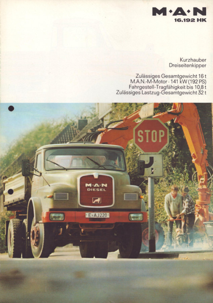 MAN 16.192 HK Prospekt 1970er Jahre