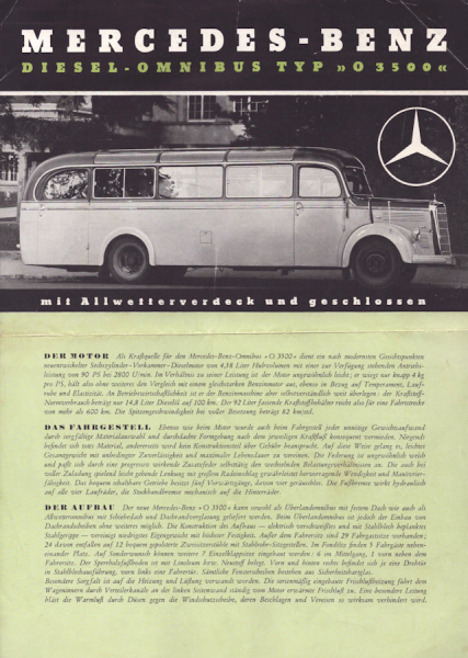 Mercedes-Benz O 3500 Prospekt 2.1950