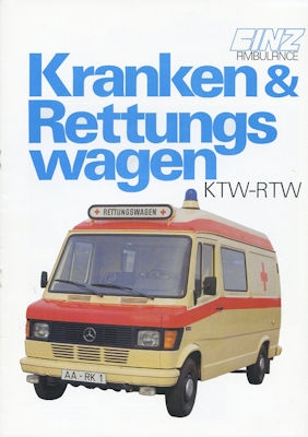 Mercedes-Benz / Binz Kranken & Rettungswagen Prospekt ca. 1979