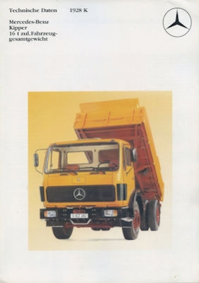 Mercedes-Benz Kipper 1928K Prospekt 8.1981