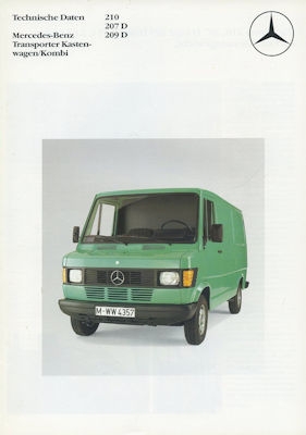 Mercedes-Benz Transporter/Kastenwagen/Kombi Prospekt 8.1985