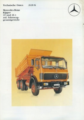 Mercedes-Benz Kipper 2628K Prospekt 9.1986