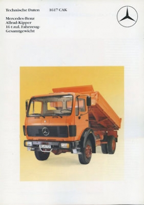 Mercedes-Benz Allradkipper 1617CAK Prospekt 9.1986