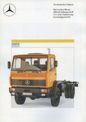 Mercedes-Benz Allrad Fahrgestell 1117A Prospekt 5.1987