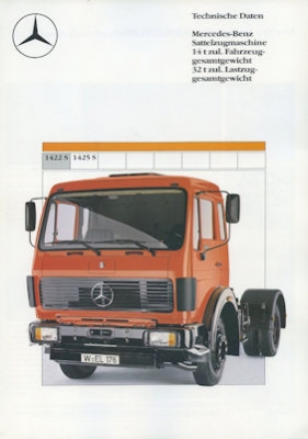 Mercedes-Benz Sattelzugmaschine 1422S 1425S brochure 2.1987