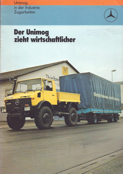 Mercedes-Benz Unimog Zugmaschine Prospekt 5.1982