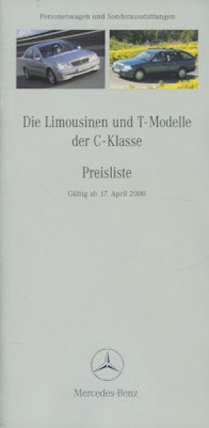 Mercedes-Benz C-Klasse Preisliste 4.2000