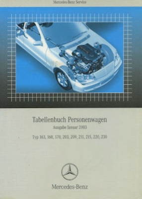 Mercedes-Benz Tabellenbuch 1.2003