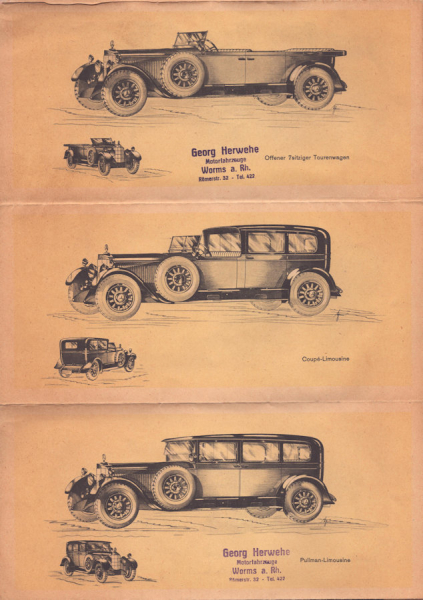 Mercedes-Benz 15/70/100 PS Prospekt 5.1927