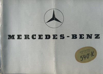 Mercedes-Benz 540 K brochure 1937