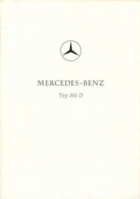 Mercedes-Benz 260 D Broschüre 1980er Jahre