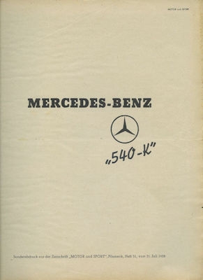 Mercedes-Benz 540 K Test 7.1938