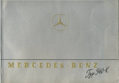Mercedes-Benz Typ 540 K Prospekt 1939