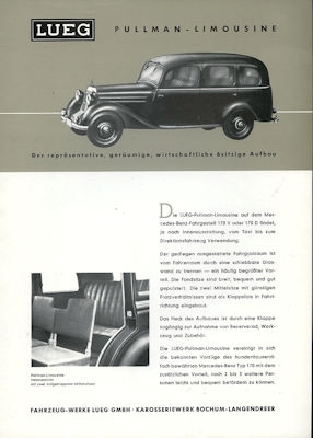 Mercedes-Benz / Lueg 170 Prospekt 1953