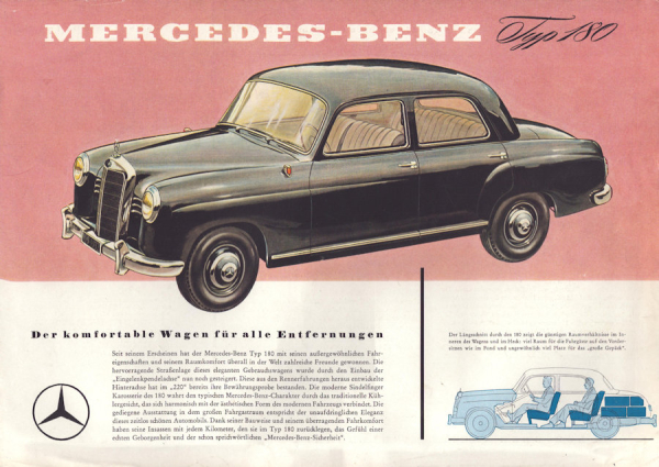 Mercedes-Benz 180 Prospekt ca. 1955