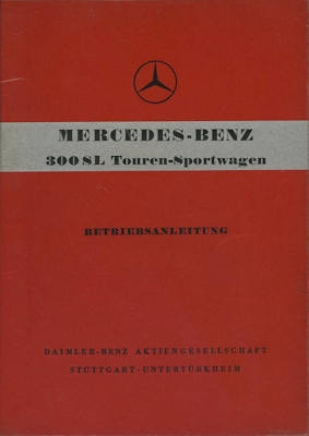 Mercedes-Benz 300 SL Roadster Bedienungsanleitung 1960
