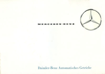 Mercedes-Benz Automatisches Getriebe Prospekt 8.1963