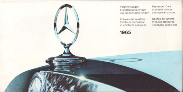 Mercedes-Benz Farbmuster Prospekt 3.1965