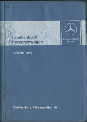 Mercedes-Benz Tabellenbuch 10.1966