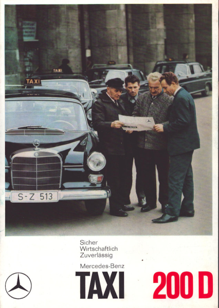 Mercedes-Benz 200 D Taxi Prospekt 6.1966