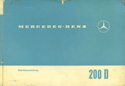 Mercedes-Benz 200 D Bedienungsanleitung 2.1966