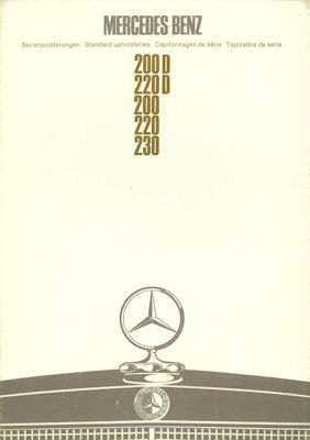 Mercedes-Benz 200-230 Serienpolsterungen 7.1972