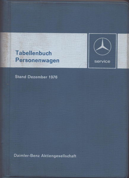 Mercedes-Benz Tabellenbuch 12.1976