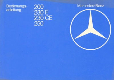 Mercedes-Benz 200-250 Bedienungsanleitung 1.1981