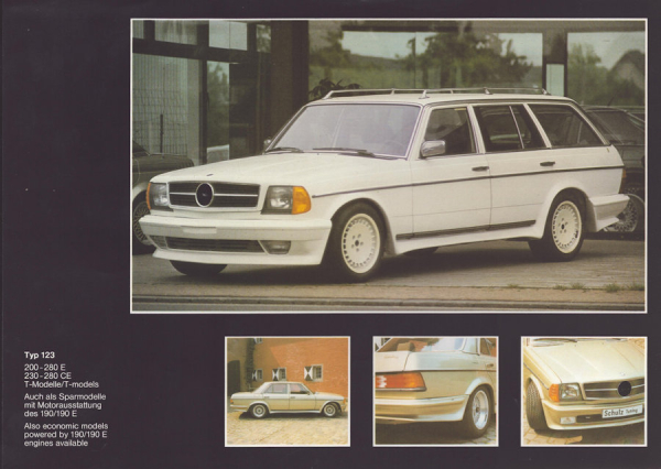 Mercedes-Benz Schulz Tuning W 123 Prospekt 1982