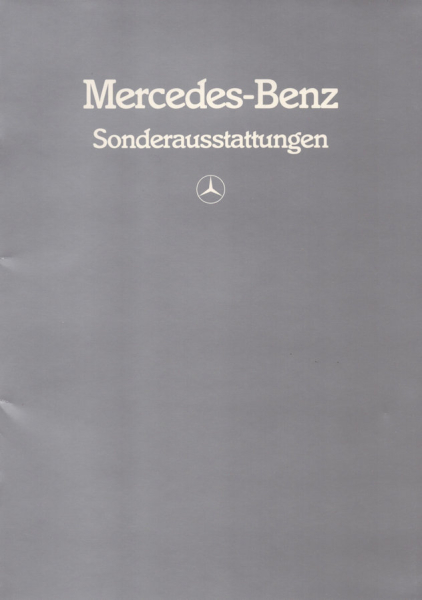 Mercedes-Benz Sonderausstattung Prospekt 9.1982
