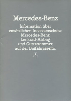 Mercedes-Benz Airbag und Gurtstraffer Prospekt 12.1982