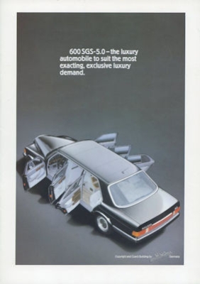 Mercedes-Benz Styling Garage W 126 Prospekt 1980er Jahre