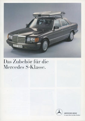 Mercedes-Benz S-Klasse Zubehör Prospekt 5.1986