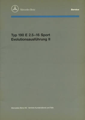 Mercedes-Benz 190 E 2.5 Sport EVO II Reparaturanleitung 4.1990