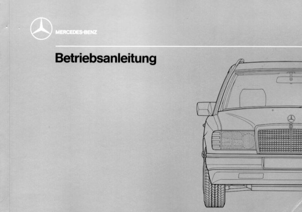 Mercedes-Benz W 124 T Bedienungsanleitung 7.1989