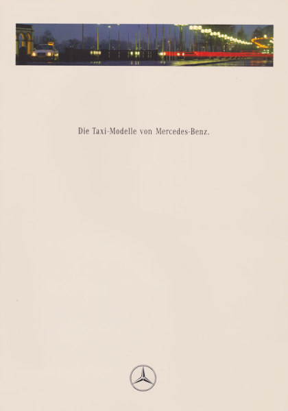 Mercedes-Benz Taxi Modelle Prospekt 6.1991