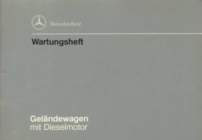 Mercedes-Benz GD Wartungsheft 10.1991