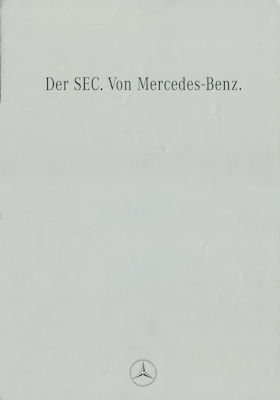 Mercedes-Benz SEC Prospekt 10.1992