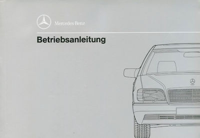 Mercedes-Benz 300 SD Bedienungsanleitung 10.1992