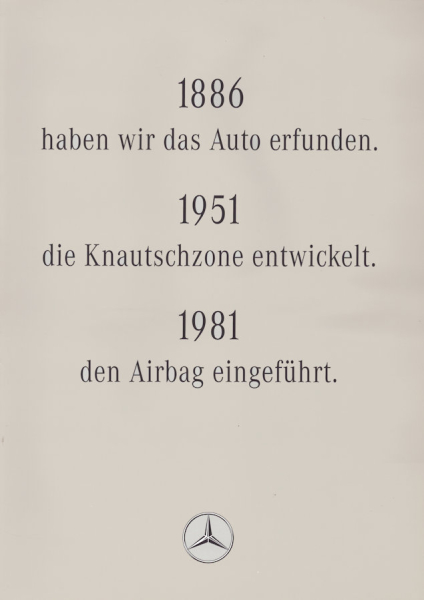 Mercedes-Benz Neuerungen Prospekt 1995