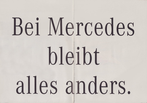 Mercedes-Benz E-Klasse Prospekt / Plakat 5.1995