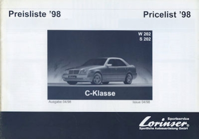 Mercedes-Benz Lorinser C-Klasse Preisliste 1998