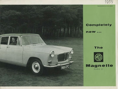 MG Magnette Mark III brochure 12.1958