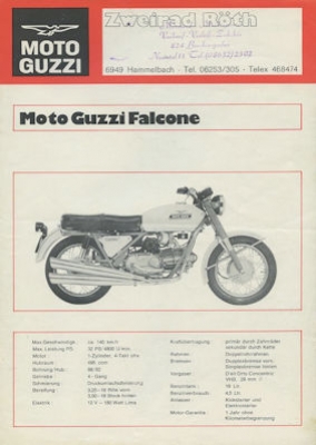 Moto Guzzi Programm ca. 1971