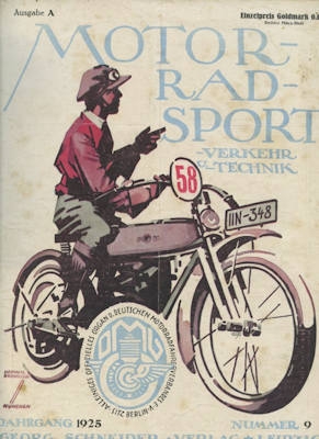 Motorrad Sport Verkehr und Technik 1925 No. 9