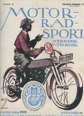 Motorrad Sport Verkehr und Technik 1925 Heft 18