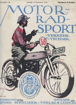 Motorrad Sport Verkehr und Technik 1926 Heft 49